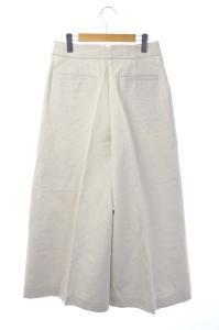 ebure ワイドパンツ リネン混 ステッチ センタープレス 40 オフホワイト