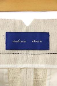 ebure ワイドパンツ リネン混 ステッチ センタープレス 40 オフホワイト