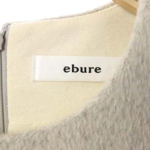 ebure ウール モヘヤ プルオーバー カットソー 長袖 38 ライトグレー