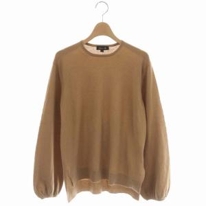 16Gバルーンスリーブクルーニットセーター 2 キャメル