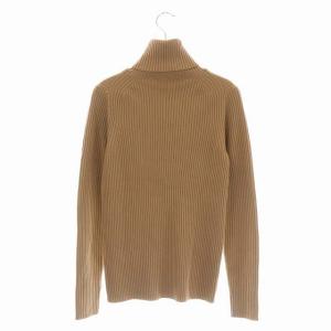 Drawer ウール カシミヤ リブタートルニット キャメル