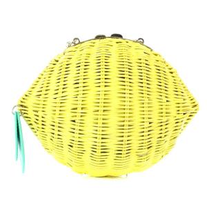 kate spade new york Vita Riva Wicker Lemon ショルダーバッグ イエロー