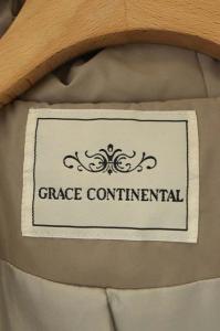 GRACE CONTINENTAL ラクーンファーフードダウンコート グレージュ