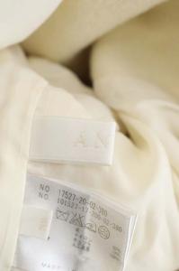 ANAYI ダッフルコート アウター ウール ロング 38 オフホワイト