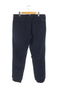 PRADA センタープレスパンツ テーパード ジッパーフライ 50 ダークネイビー