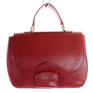 CORAL ロゴレザーハンドバッグ レッド