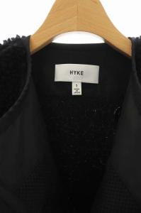 HYKE 20AW FAUX SHEARLING COAT ボアコート 1 ブラック