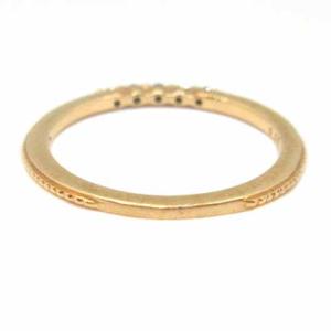 agete 指輪 ダイヤモンド K18 9号 0.05ct 5P イエローゴールド