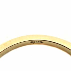 agete 指輪 ダイヤモンド K18 9号 0.05ct 5P イエローゴールド