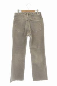 upper hights 21AW THE BIRKIN ミッドライズフレアダメージデニムパンツ 24 ライトブラウン