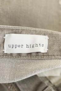 upper hights 21AW THE BIRKIN ミッドライズフレアダメージデニムパンツ 24 ライトブラウン