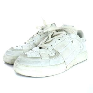 VALENTINO GARAVANI VLTN ロゴ 加工 ローカット スニーカー 25.0cm 白