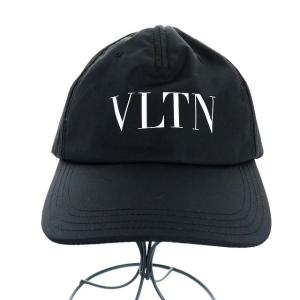 VALENTINO 21SS VLTNロゴ ベースボールキャップ ナイロン ブラック ホワイト