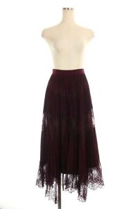 UNDRESSED LACE SANDWICH SKIRT プリーツスカート レース 切替 S
