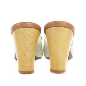 LANVIN COLLECTION レザーリボンサンダル M アイボリー