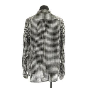 nest Robe リネンギンガムシャツ ブラック