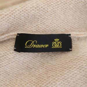 Drawer 2021 juillet 12Gウールカシミヤフーデッドノースリーブニット ピンクベージュ
