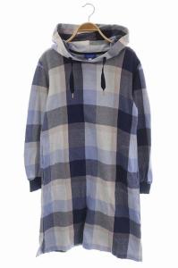 19SS 膝丈チェックワンピースパーカー 38 マルチカラー