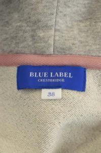 BLUE LABEL CRESTBRIDGE パーカー ドッキングワンピース 長袖 チェック 38 ピンク グレー