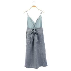 BLUE LABEL CRESTBRIDGE 19SS キャミワンピース ロング ジャンパースカート チェック グレー ブルー