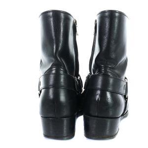 SAINT LAURENT PARIS ワイアットブーツ ハーネス ローヒール 43.5 ブラック