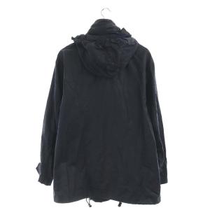 ARMANI COLLEZIONI リネンコーティングキャンバスマウンテンパーカー ブラック