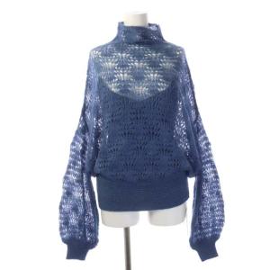 20AW MOHAIR LACY KNIT F ブルー