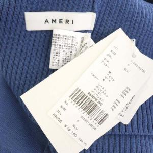 Ameri VINTAGE 20AW MOHAIR LACY KNIT F ブルー