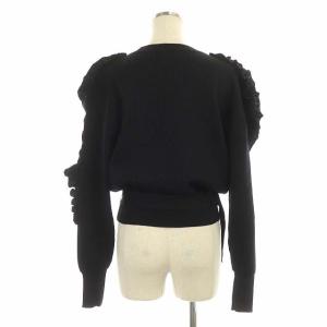 Ameri VINTAGE 19AW SEA ANEMONE KNIT TOP F ブラック