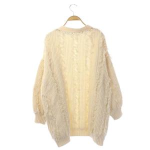 GRACE CONTINENTAL 21AW フリンジニットカーディガン ホワイト