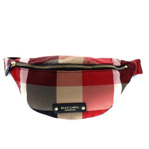 20SS チェック ボディバッグ ナイロン 総柄 レッド ブラック