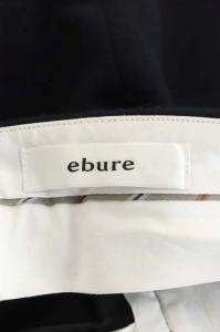 ebure ウールワイドパンツ 40 ネイビー