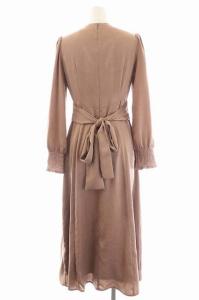 CELFORD 21AW ヴィンテージサテンワンピース 36 モカ