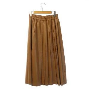 Diagram GRACE CONTINENTAL フェイクレザープリーツスカート 36 キャメル