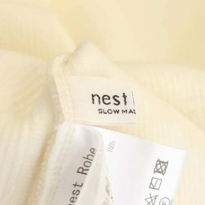 nest Robe ダブルフェイスボートネックプルオーバーニットセーター F オフホワイト