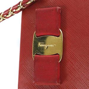 Salvatore Ferragamo ヴァラリボン トートバッグ ハンドバッグ 赤