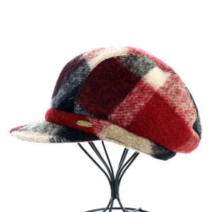 BLUE LABEL CRESTBRIDGE チェック柄キャスケット レッド