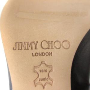 JIMMY CHOO ロングブーツ ポインテッドトゥ レザー ブラック