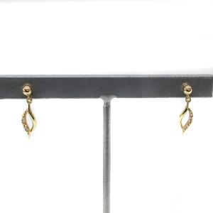 VENDOME AOYAMA リーフストーンピアス イエローゴールド