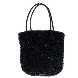 ANTEPRIMA ワイヤーバッグ ナンバー8チャーム付きリボン ブラック