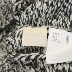 Diagram GRACE CONTINENTAL 20AW モヘヤ切替ニット セーター 長袖 ハイネック プルオーバー 36 ホワイト ブラック