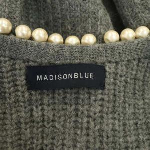 MADISONBLUE 21AW PEARL DAMAGE CD BRITISH WOOL カーディガン S グレー
