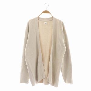コットンニットハーフカーディガン M ライトベージュ