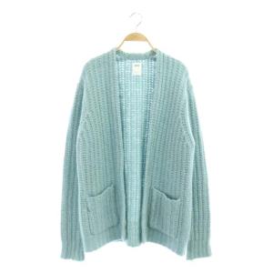 RHC アルパカローゲージカーディガン M ライトブルー