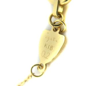 agete ネックレス K18YG ダイヤモンド 0.2ct 1P