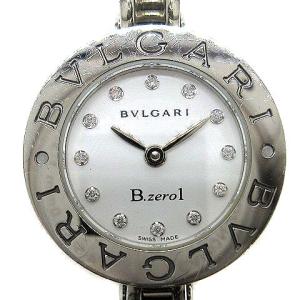 BVLGARI BZ22S ビーゼロワン バングルウォッチ 腕時計 クォーツ アナログ 12P シルバー