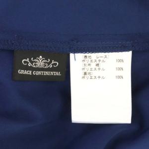 GRACE CONTINENTAL 21AW レースコンビロングワンピース 切替 36 ネイビー