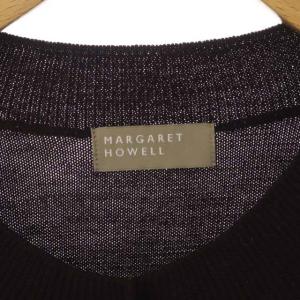 MARGARET HOWELL 21AW MERINO WOOL ニットカーディガン プラムパープル