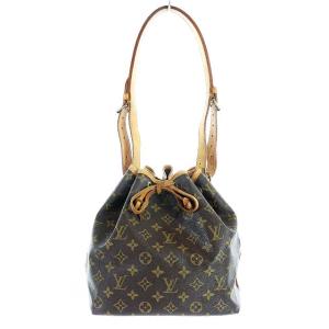 LOUIS VUITTON M42226 モノグラム プチ ノエ ワンショルダーバッグ ブラウン