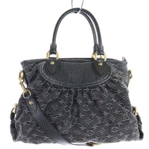 LOUIS VUITTON M95351 モノグラムデニム ネオカビィMM ハンドバッグ 2WAY グレー